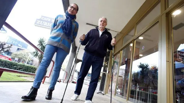 Julia Moscoso e Ramón Moreira, portadores de ataxia. CABALAR (EFE)