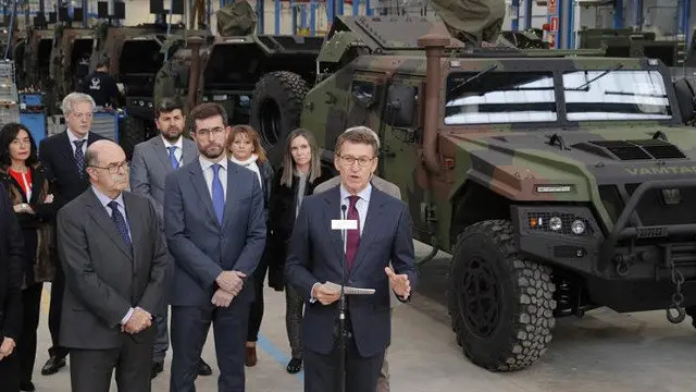 Feij&oacute;o, en la planta de Urovesa en Valga. LAVANDEIRA JR (EFE)