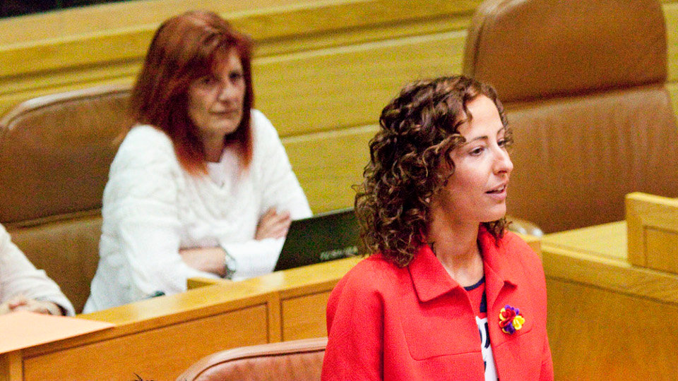 Noela Blanco, en el Parlamento. AEP
