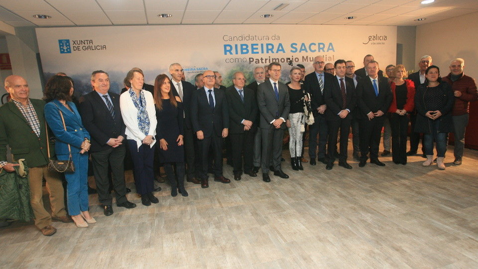 Acto celebrado en Pantón para apoyar a la candidatura de la Ribeira Sacra a patrimonio de la Unesco. EP