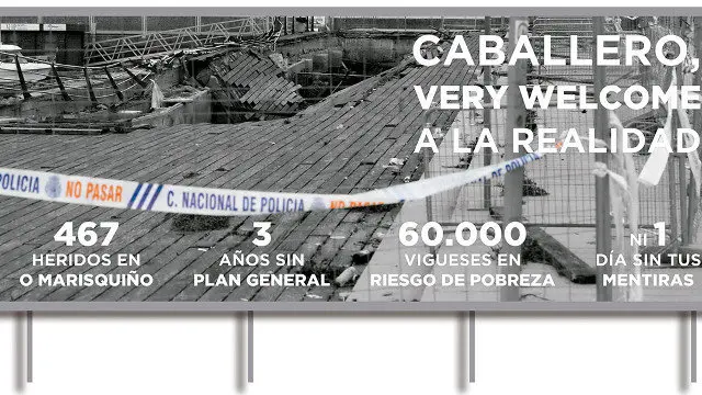 Diseño de la valla contratada por el PP. DP