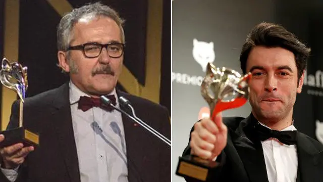 Morris y Rey, tras recibir los 'Feroz' por 'Fariña' EFE