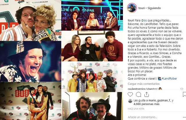 Unha das imaxes que difundiu Touriñán para anunciar que deixa o Land Rober TVG