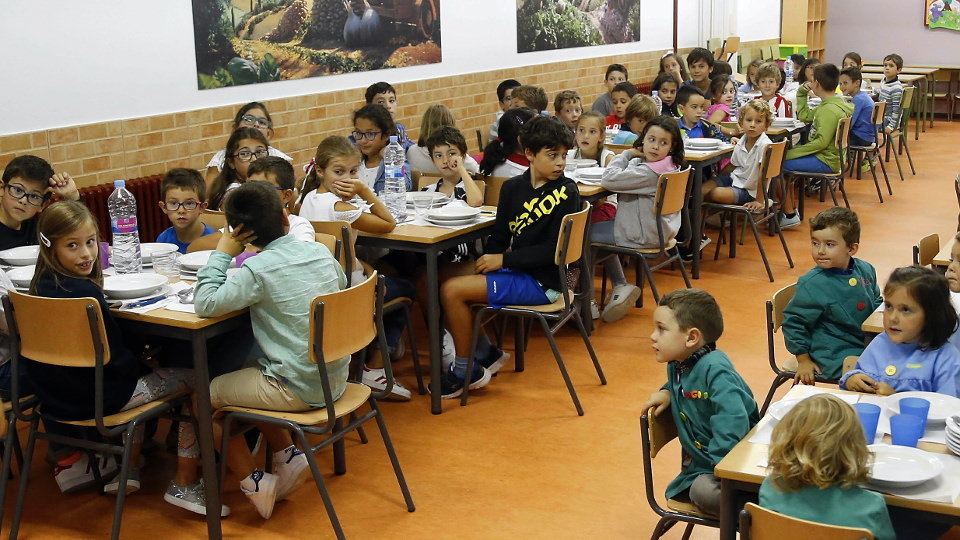 Un comedor escolar de un centro de Galicia. P. TEJERO (ARCHIVO)