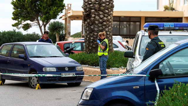 El coche de la víctima del crimen de Ibiza. SERGIO G. CAÑIZARES