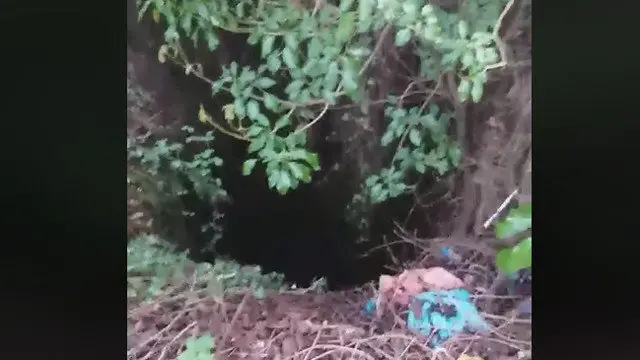 Imagen del pozo extra&iacute;da del v&iacute;deo publicado por Amparo Castro. FACEBOOK