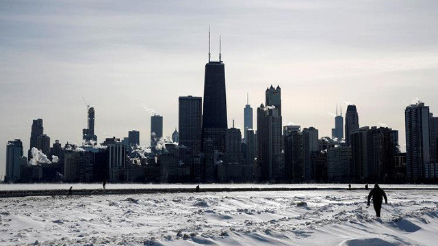 Vista de Chicago tras el paso de la ola de frío. KAMIL KRZACZYNSKI (EFE)