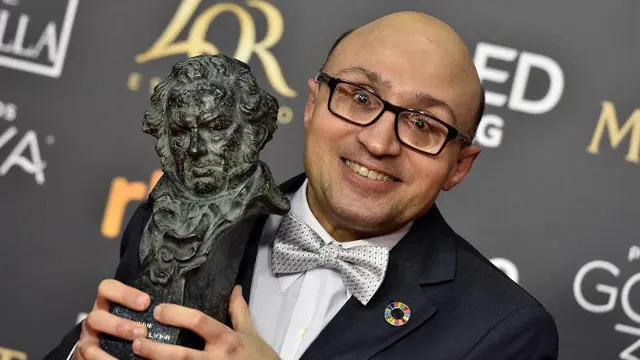 Jesús Vidal, tras ganar el Goya. RAÚL CARO (EFE)