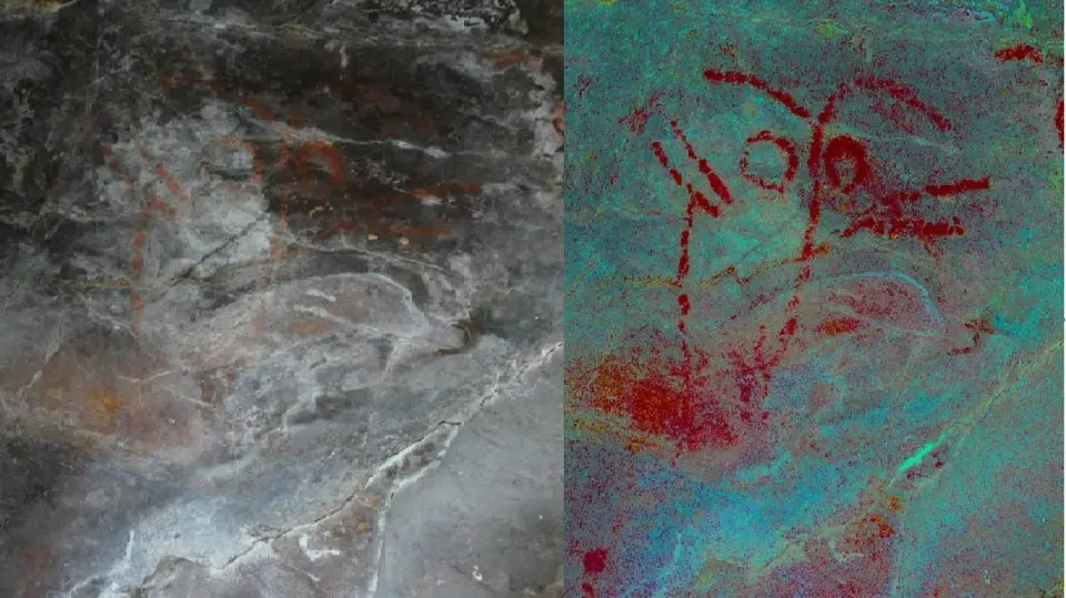 Imaxe da pintura descuberta en Casaio. SPUTNIK GALEGO