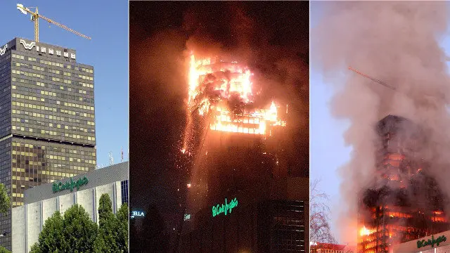 El incendio en el edificio Windsor. EFE