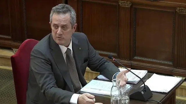 Joaquim Forn, en un momento de su declaración. TRIBUNAL SUPREMO