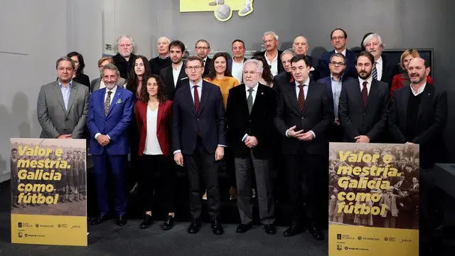 Inauguración de la exposición 'Valor e mestría. Galicia como fútbol'. XOÁN REY