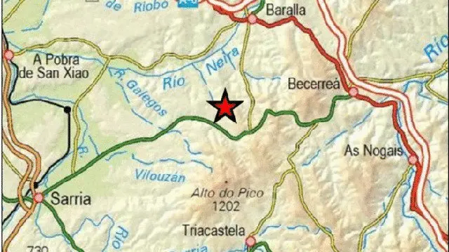 Un dos tremores rexistraos en Triacastela. EP