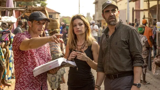 Castillo e Tosar na rodaxe da nova película. TELECINCO CINEMA