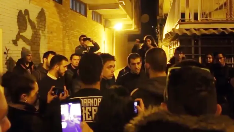 Errejón e integrantes de Frente Obrero. TWITTER