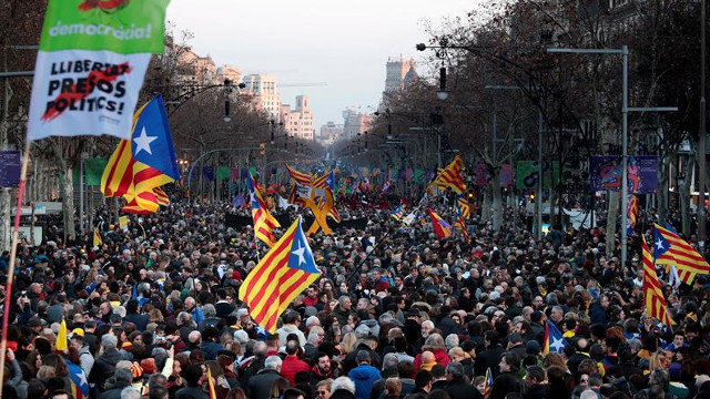 Manifestación celebrada en Barcelona. MARTA PÉREZ (EFE)