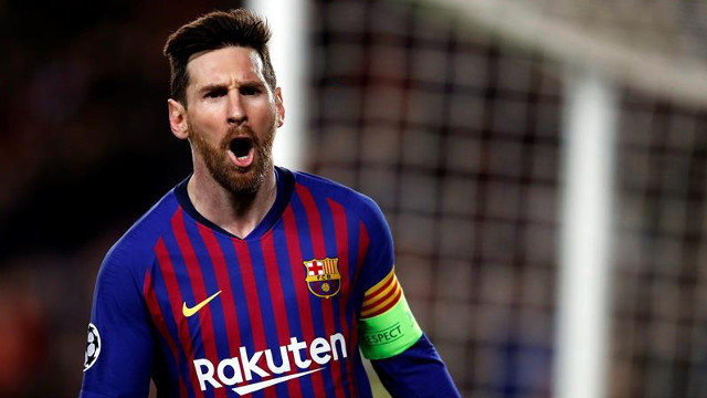 Messi celebra su segundo gol. ALBERTO ESTÉVEZ (EFE)