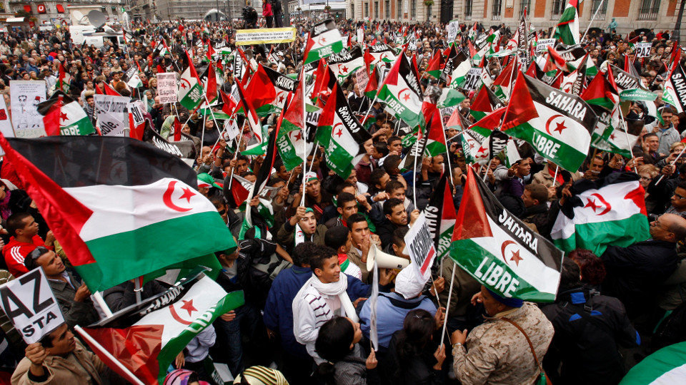 Imagen de archivo de una manifestación celebrada en Mardrid a favor de la independencia del Sáhara. KOTE RODRIGO (EFE)