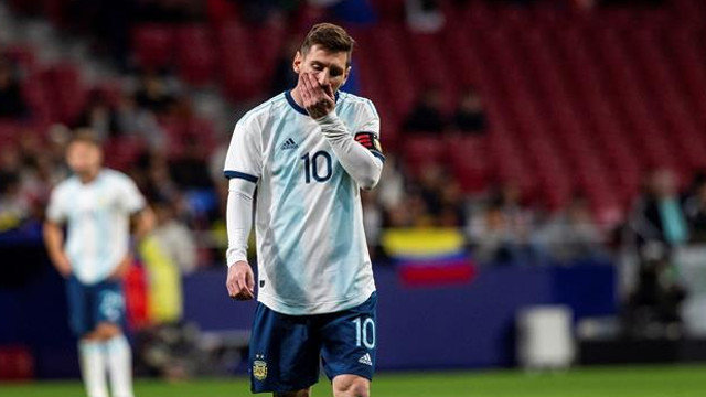 Messi, en el amistoso contra Venezuela. RODRIGO JIMÉNEZ (EFE)