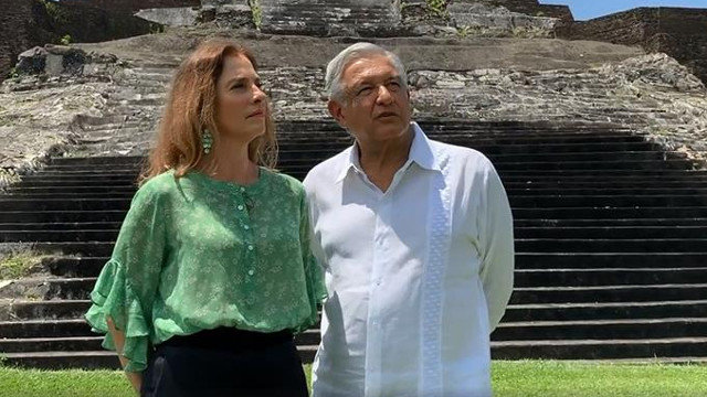 Andrés manuel López Obrador y su mujer, Beatriz Gutiérrez. PRESIDENCIA DE MÉXICO