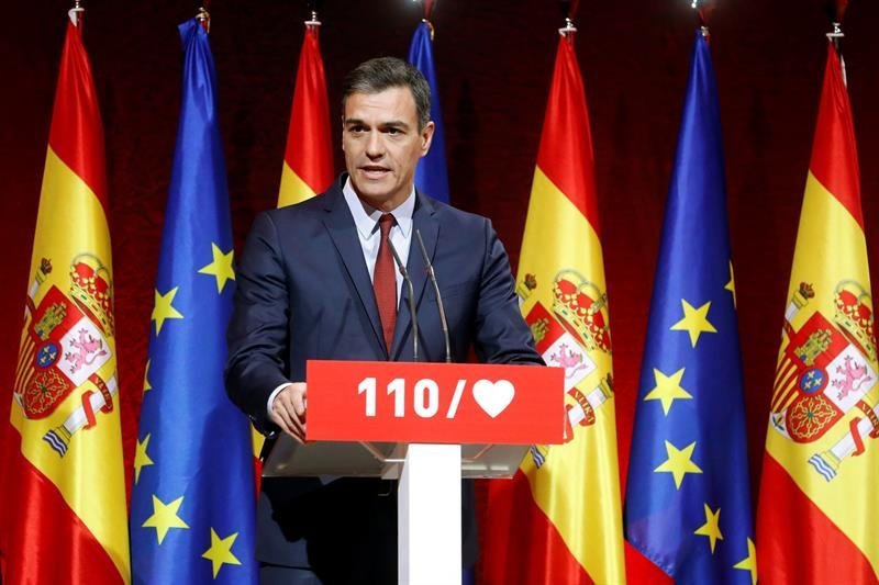El secretario general del PSOE y presidente del Gobierno, Pedro Sánchez, este miércoles. BALLESTEROS (EFE)