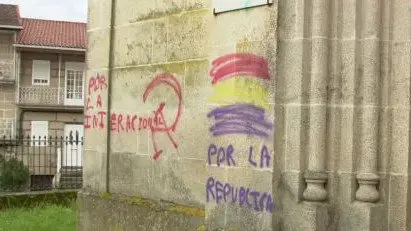 Pintadas en la iglesia de Maside. TVG
