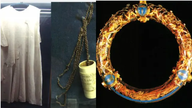 Túnica de Luis IX y la Corona de Espinas.EP