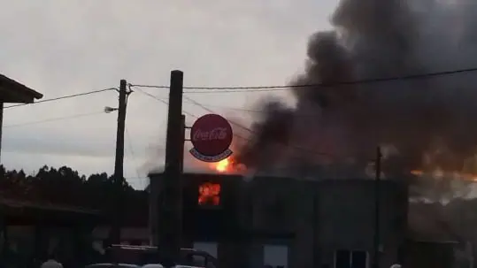 La casa que se incendió en Gondomar TVG