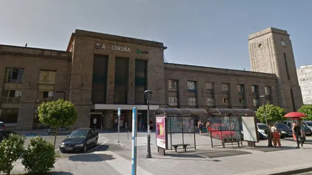 La estación de tren de A Coruña. GOOGLE MAPS