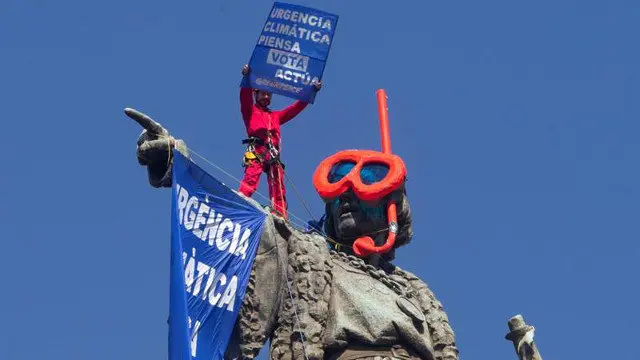 Colón con gafas de buzo. QUIQUE GARCÍA