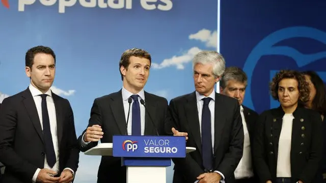 Pablo Casado, tras las elecciones. EFE
