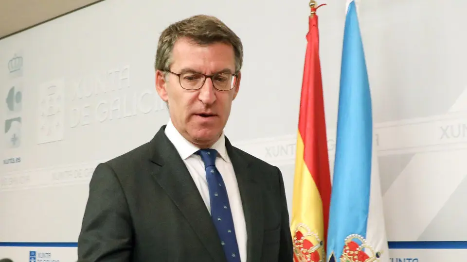 Alberto N&uacute;&ntilde;ez Feij&oacute;o, durante la rueda de prensa posterior al Consello da Xunta.XO&Aacute;N REY (Efe)