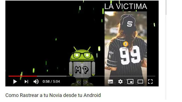 Captura del clip de Youtube Cómo rastrear a tu novia desde tu Android