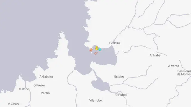 Lugar en el que fue rescatada la embarcación. MARINE TRAFFIC