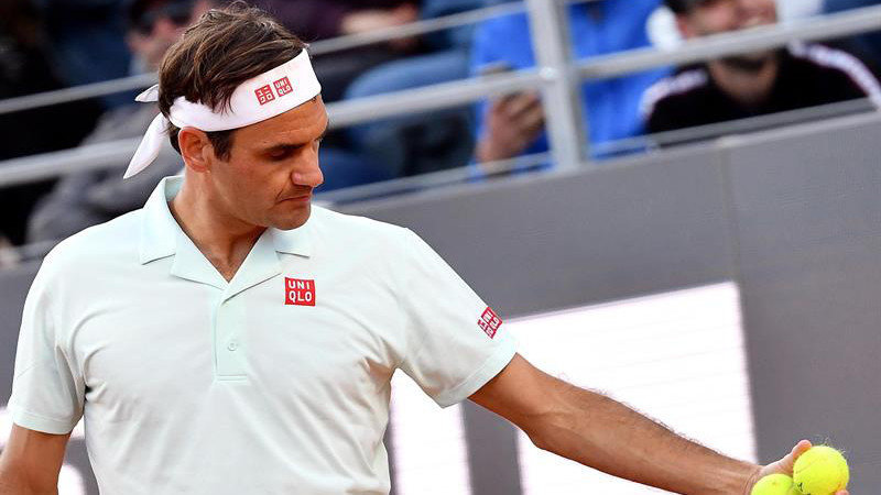 Federer, en el Masters de Roma. EFE