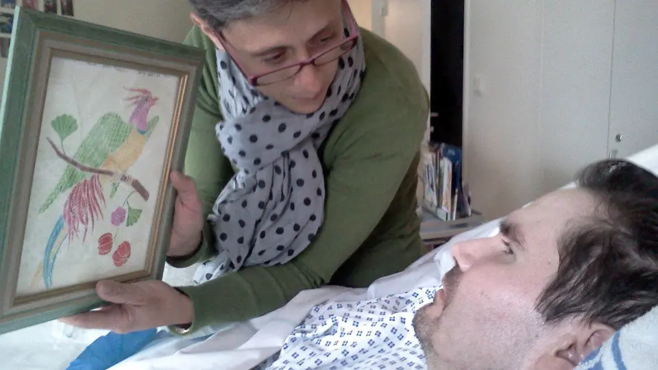 Vincent Lambert, en estado vegetativo desde 2008, con su madre Viviane