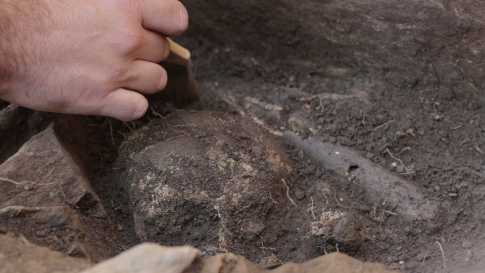 Restos encontrados en la excavación. ADEGAS DA MEMORIA (2) - A Pobra do Brollón - Ribeira Sacra
