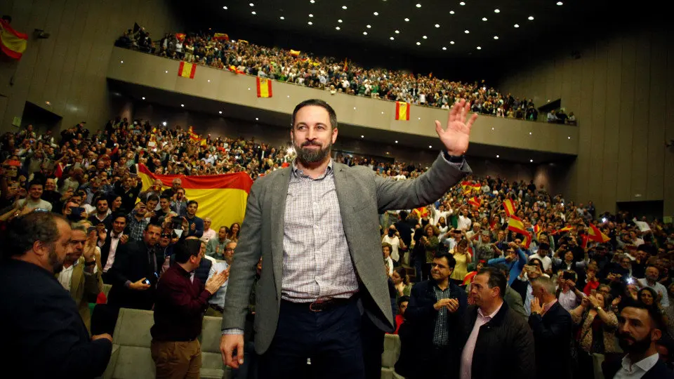 Santiago Abascal, en el mitin que ofreció en A Coruña. CABALAR (EFE)