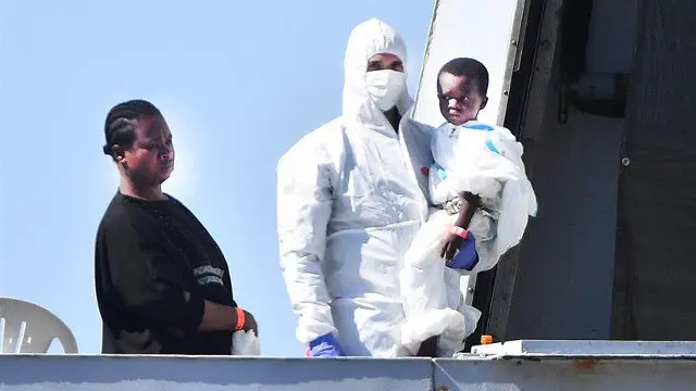 Inmigrantes rescatados. EFE