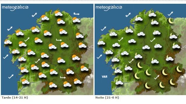 Mapa del tiempo de Galicia. EP