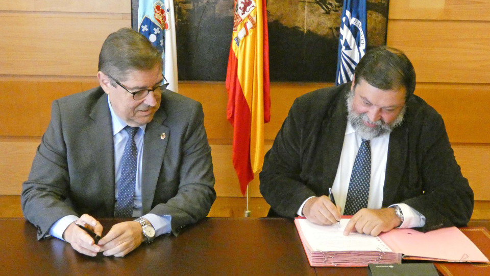 Toma de posesión de Francisco Caamaño como catedrático de la Universidade da Coruña. UDC