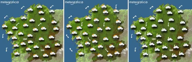 Mapas de previsiones de Meteogalicia. EP