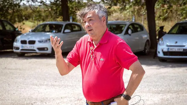 El abogado de La Manada, Agustín Martínez, a su llegada a la prisión Sevilla I. JULIO MUÑOZ