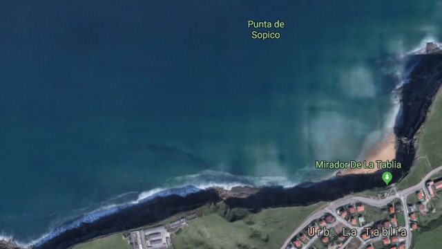 Playa de la Tablía, en Suances. GOOGLE MAPS