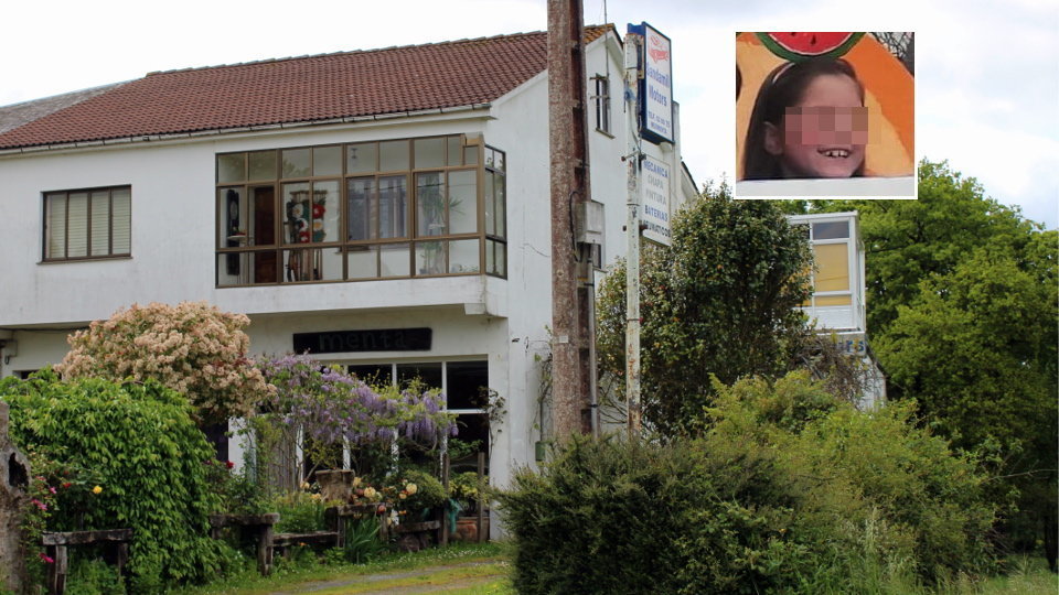 La vivienda de Desireé, en Muimenta, y una imagen de la pequeña. EP