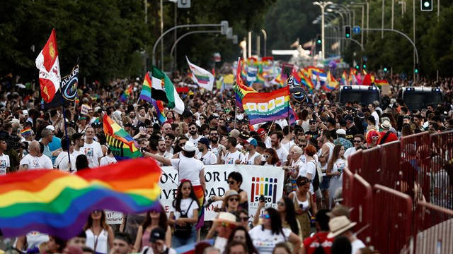 Manifestación del Orgullo LGTBI en Madrid. MARISCAL (EFE)