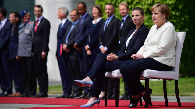 La primera ministra danesa durante su visita CLEMENS BILAN
