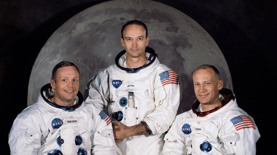 Neil A. Armstrong, Michael Collins y Edwin E. Aldrin Jr. posan antes del despegue. EFE