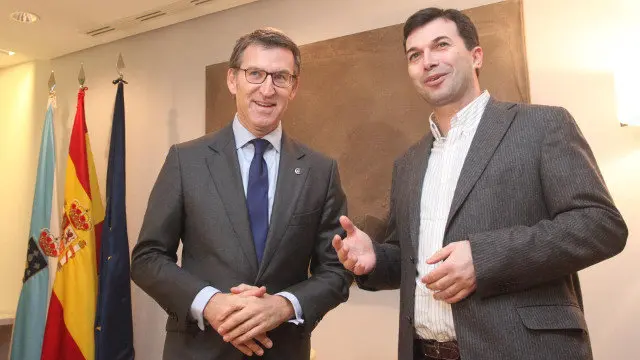 Alberto Núñez Feijóo, se reúne con el secretario xeral del PSdeG-PSOE, Gonzalo Caballero