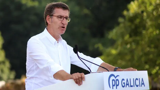 Feijóo, este martes en Lalín. DP